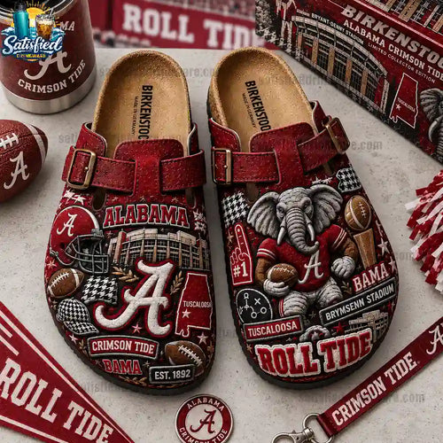 Alabama Crimson Tide EST.1982 Suede Clogs