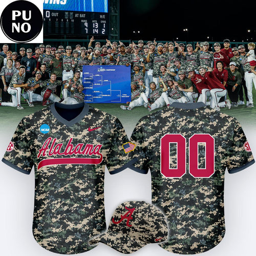 Alabama Crimson Tide Military Appreciation Night 2026 Personalized V-Neck Baseball Jersey