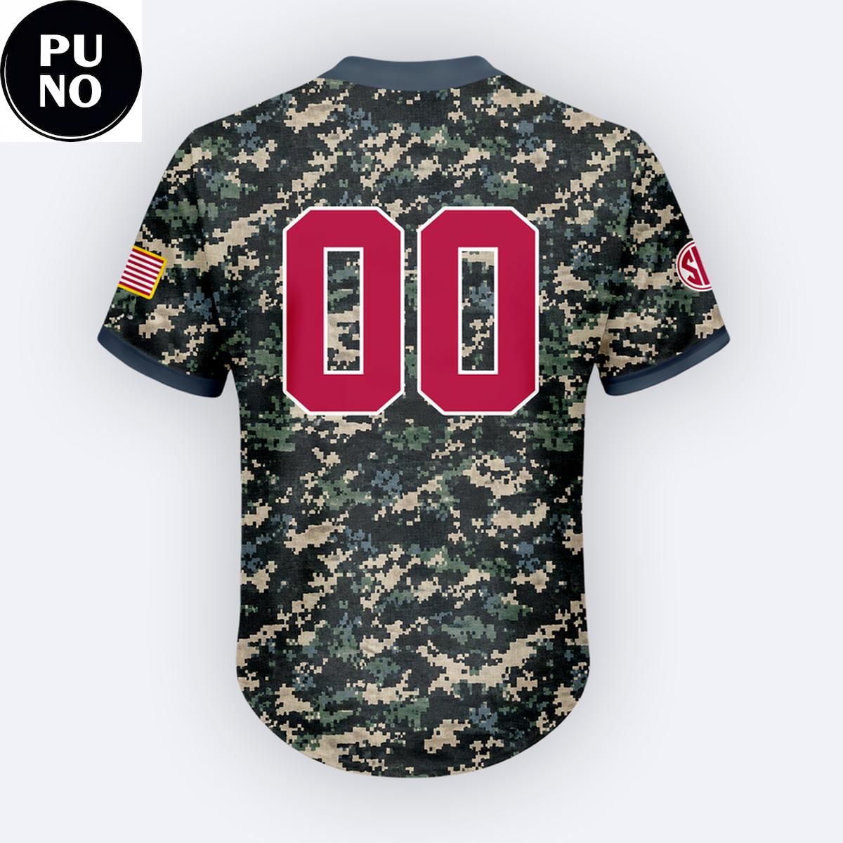 Alabama Crimson Tide Military Appreciation Night 2026 Personalized V-Neck Baseball Jersey