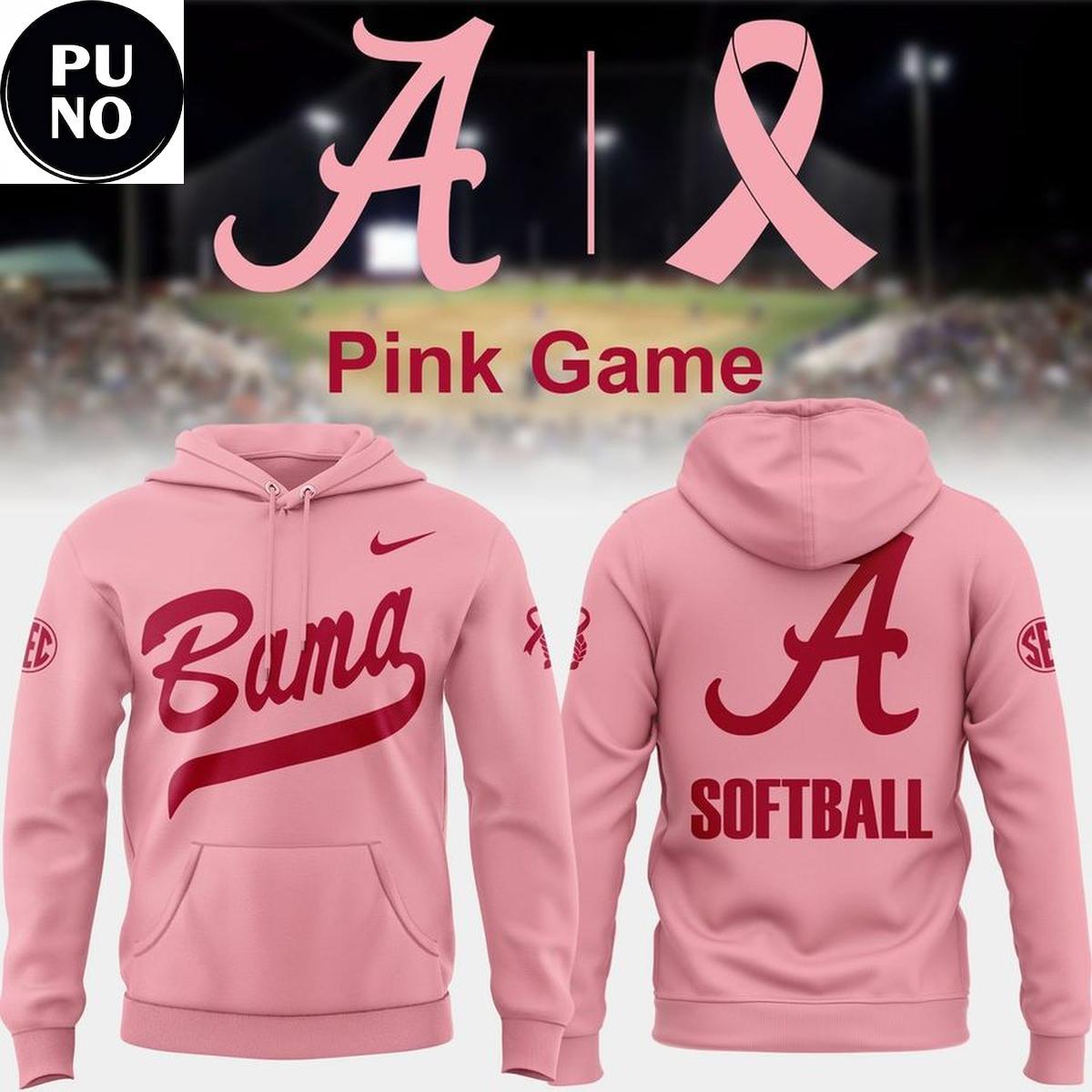 Alabama Crimson Tide Softball Pink Game 2026 Hoodie T-Shirt