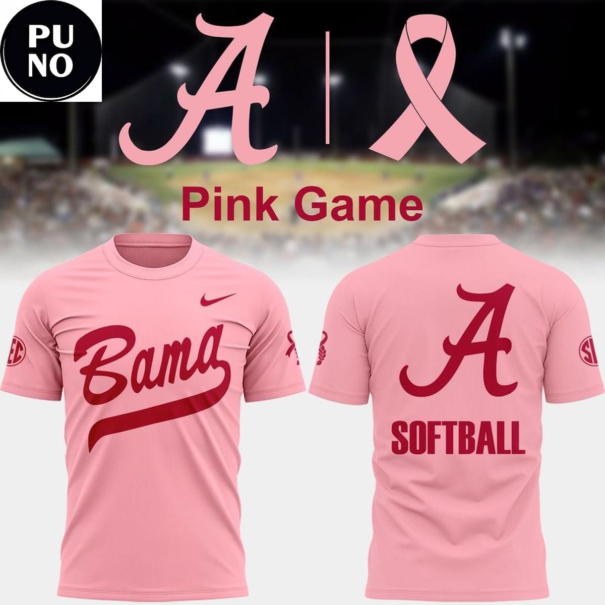 Alabama Crimson Tide Softball Pink Game 2026 Hoodie T-Shirt