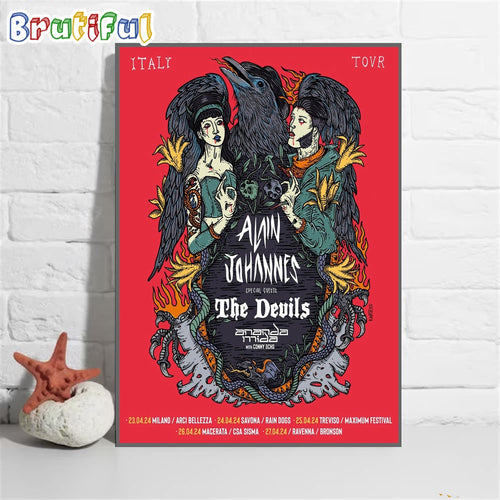 Alain Johannes Another Badass Tour April 2024 Poster Canvas