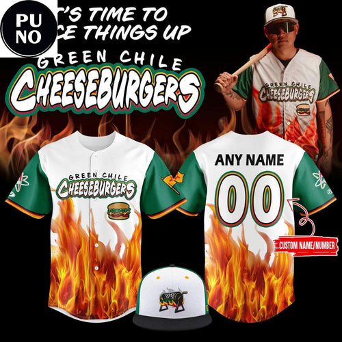 Albuquerque Isotopes 2026 Green Chile Cheeseburgers Personalized Baseball Jersey