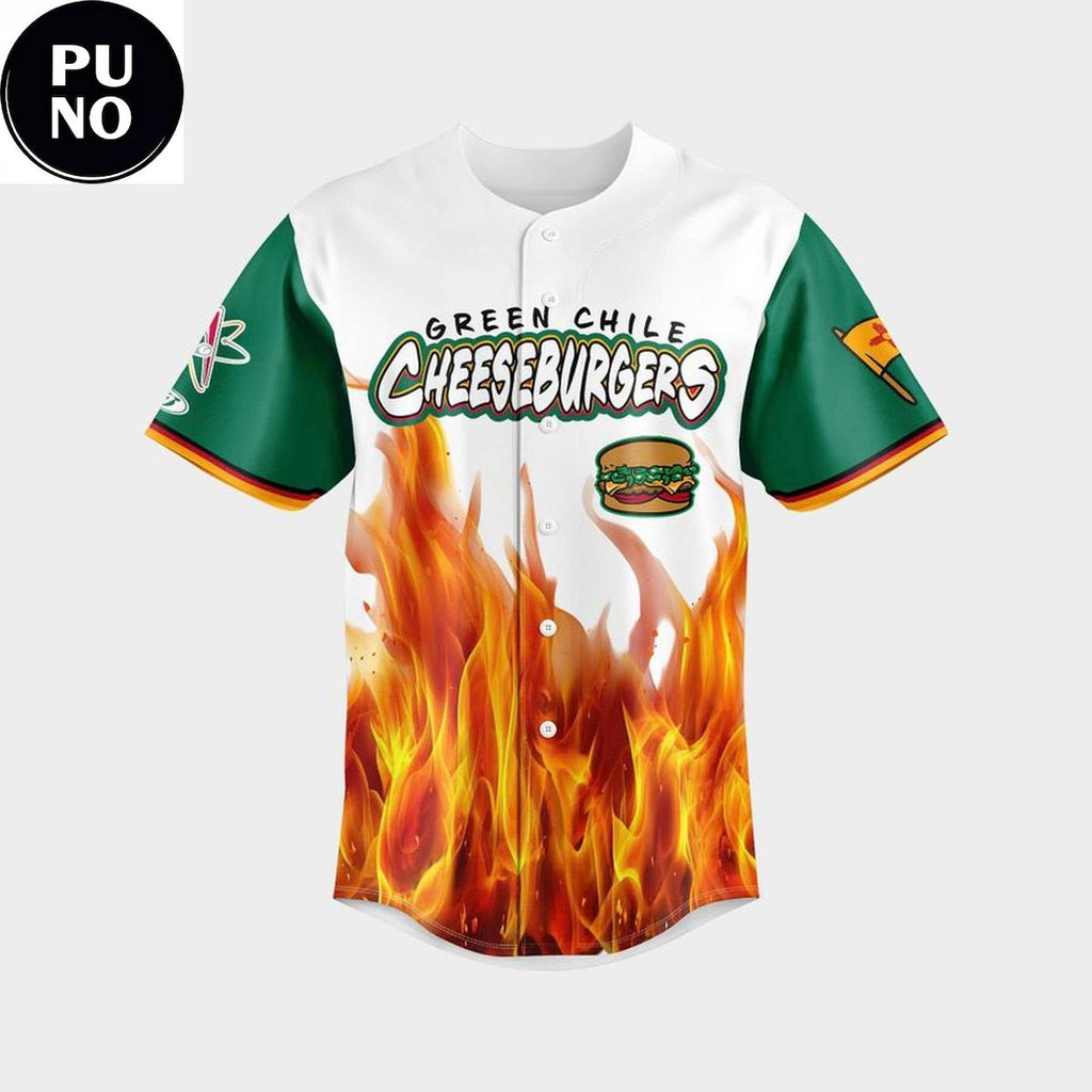 Albuquerque Isotopes 2026 Green Chile Cheeseburgers Personalized Baseball Jersey
