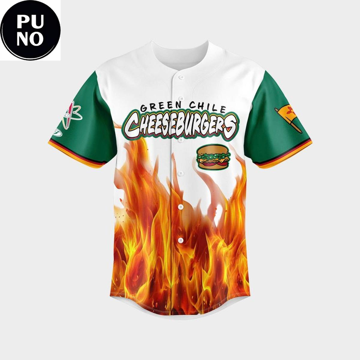 Albuquerque Isotopes 2026 Green Chile Cheeseburgers Personalized Baseball Jersey