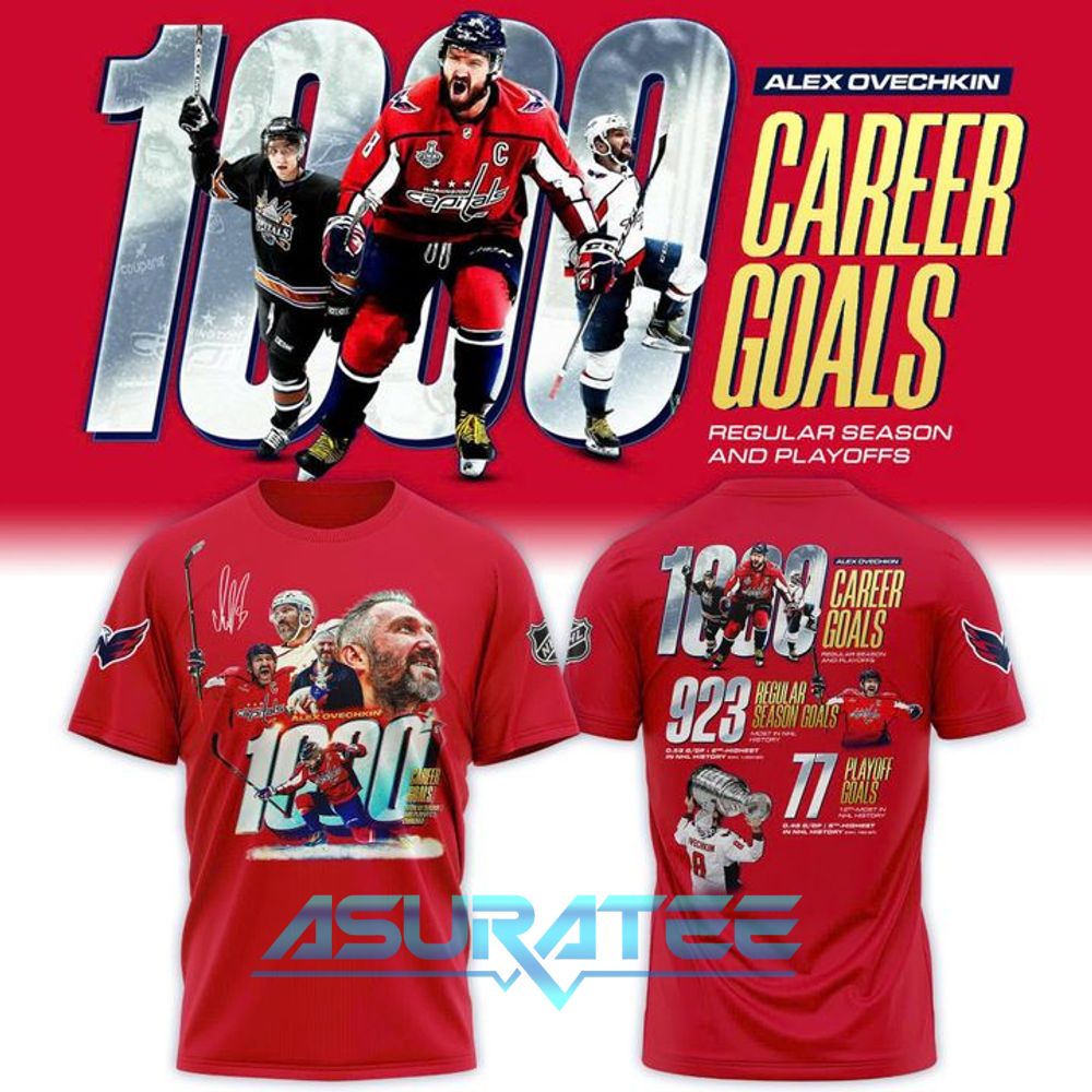 Alex Ovechkin 1000 Career Goals Milestone Shirt - Washington Capitals Legendary Scorer Edition