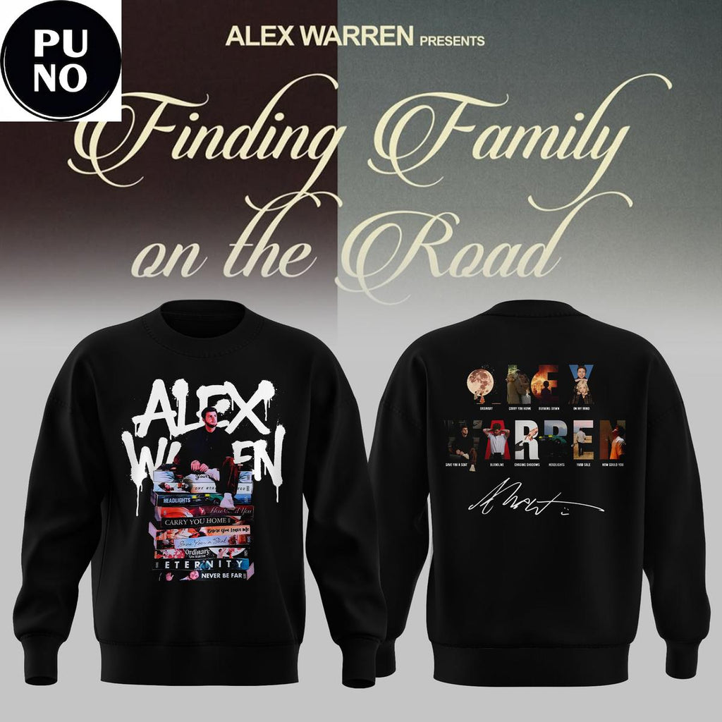 Alex Warren Presents Finding Family Of The Road Tour 2026 Hoodie Shirt