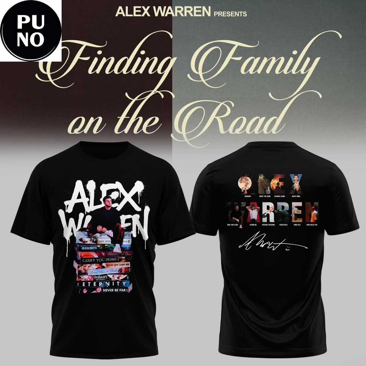 Alex Warren Presents Finding Family Of The Road Tour 2026 Hoodie Shirt