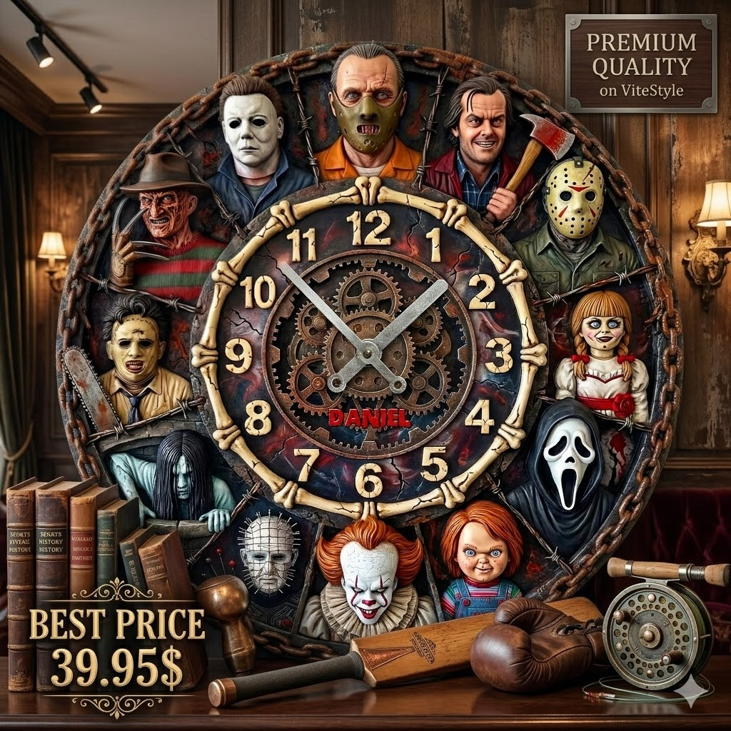 All Horror Characters Villain Wall Clock