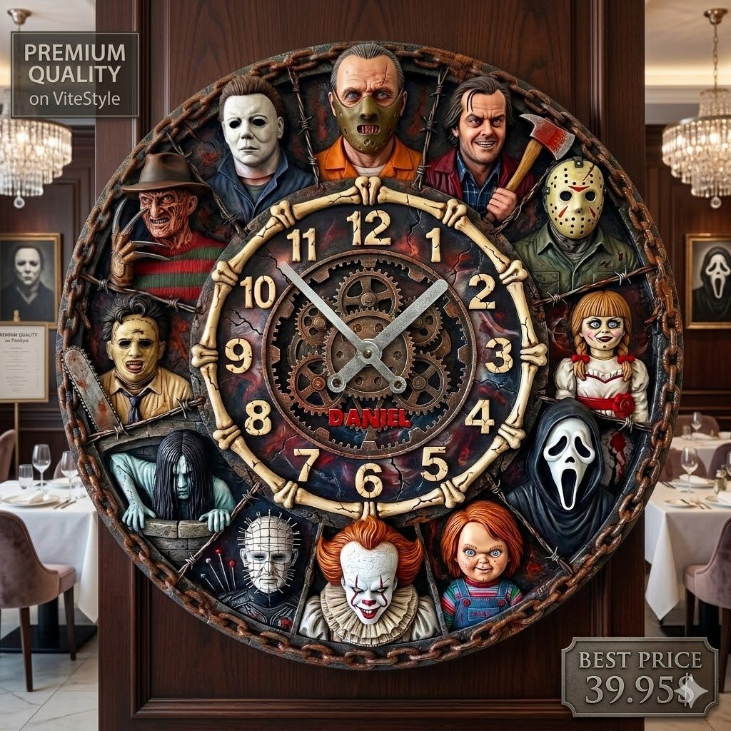 All Horror Characters Villain Wall Clock