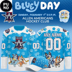 Allen Americans Bluey Day 2026 Personalized Hockey Jersey