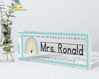 Alphabet Custom Teacher Desk Name Plate Acrylic Plaque Back to School Gift