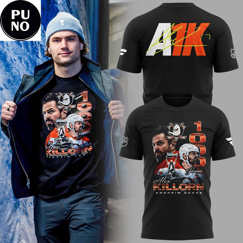 Anaheim Ducks Alex Killorn 1000 Games 2026 A1K Hoodie T-Shirt