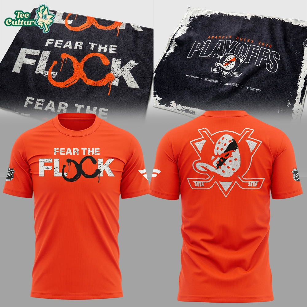 Anaheim Ducks Fear The Flock 2026 Stanley Cup Playoffs Shirt
