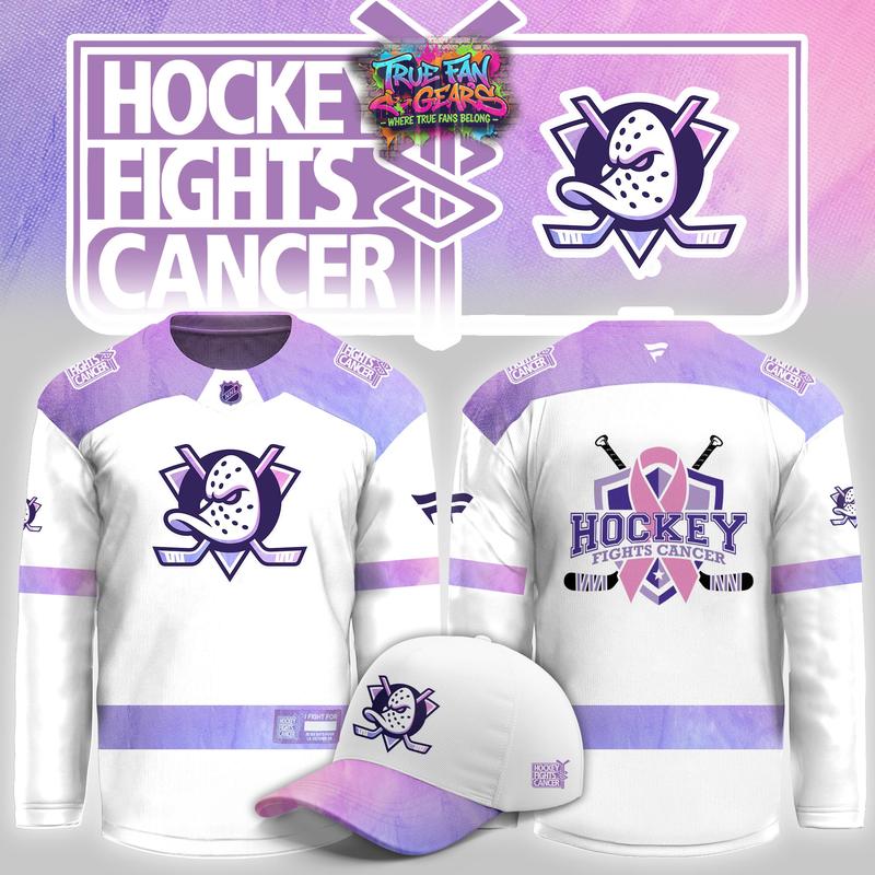 Anaheim Ducks Hockey Fights Cancer 2026 Hockey Jersey