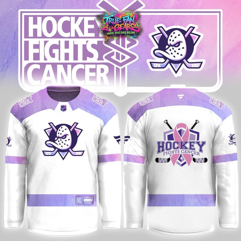 Anaheim Ducks Hockey Fights Cancer 2026 Hockey Jersey