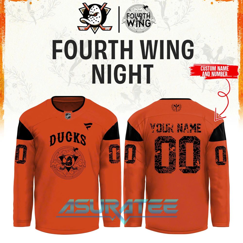 Anaheim Ducks x Fourth Wing Night 2026 Hockey Jersey