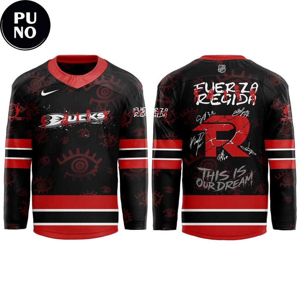 Anaheim Ducks x Fuerza Regida This is our Dream Stadium Tour 2026 Hockey Jersey