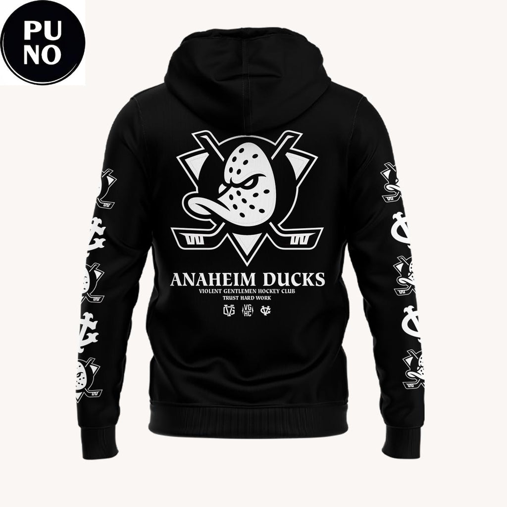 Anaheim Ducks x Violent Gentlemen Hockey Club 2026 Black Hoodie