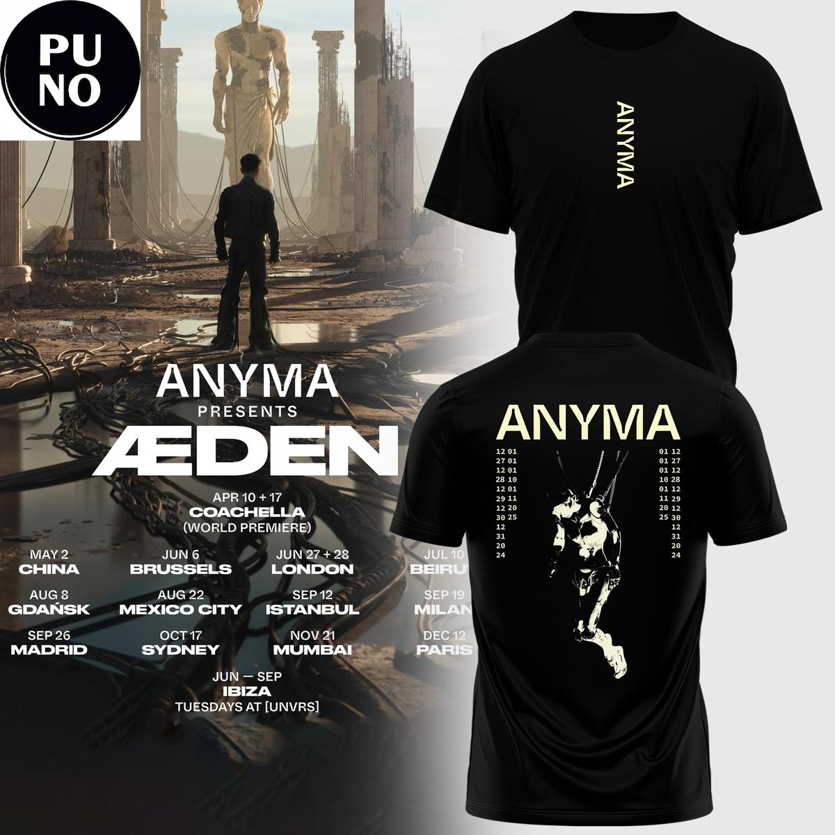 Anyma 2026 ÆDEN World Tour Hoodie T-Shirt