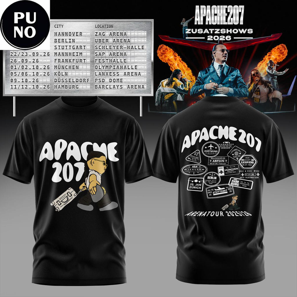 Apache 207 Zusatzshows 2026 Retro Hip Hop Hoodie T-Shirt