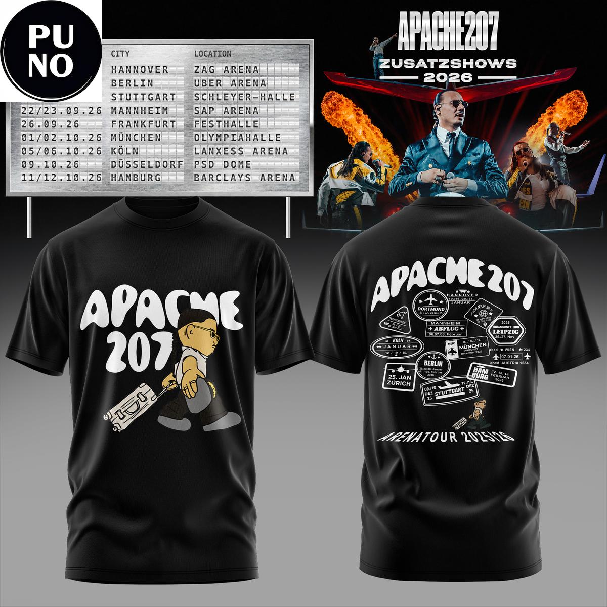 Apache 207 Zusatzshows 2026 Retro Hip Hop Hoodie T-Shirt