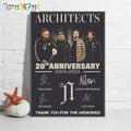 Architects 20th Anniversary 2004-2024 Thank You For The Memories Wall Art Poster Canvas
