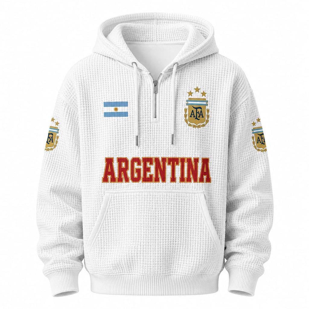 Argentina World Cup 2026 Waffle Quarter Zip Hoodie