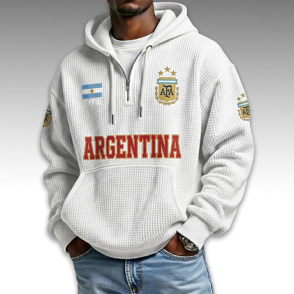 Argentina World Cup 2026 Waffle Quarter Zip Hoodie