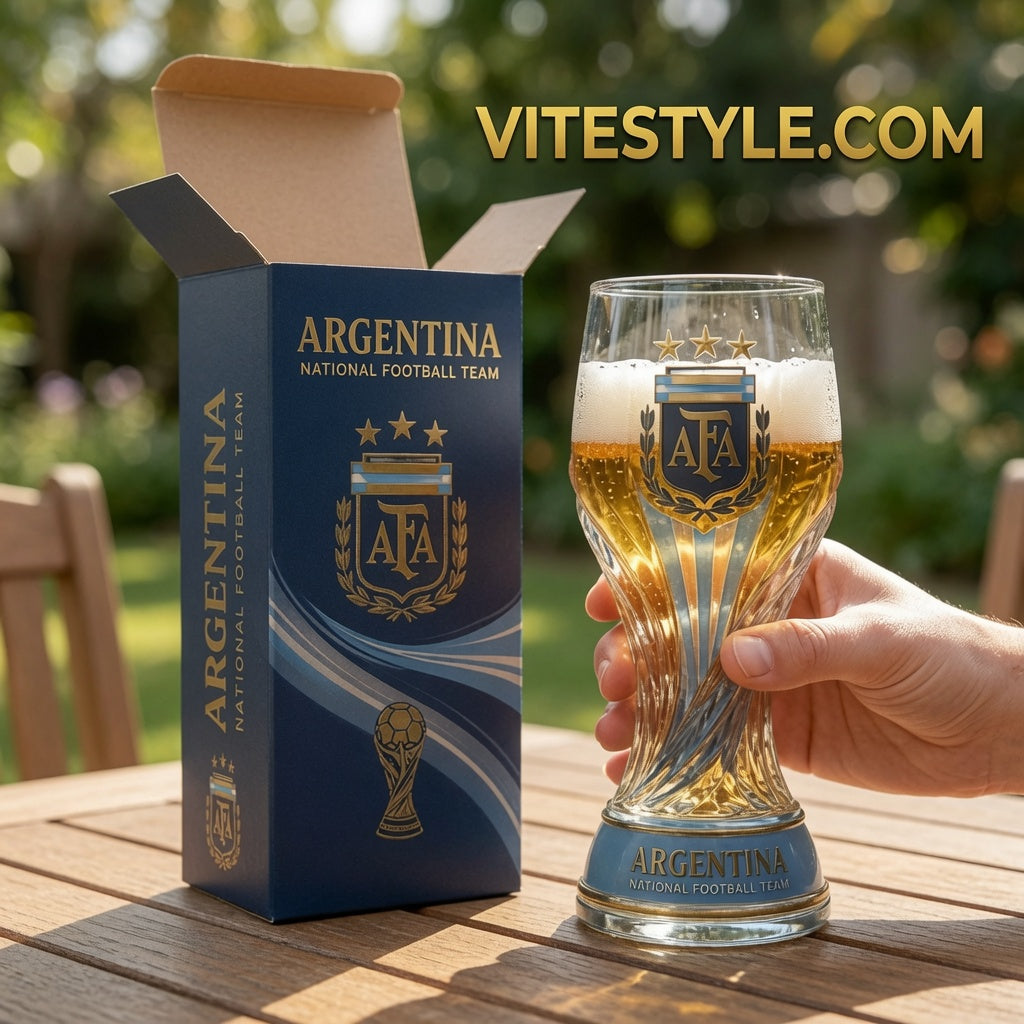 Argentina World Cup Trophy Beer Glass