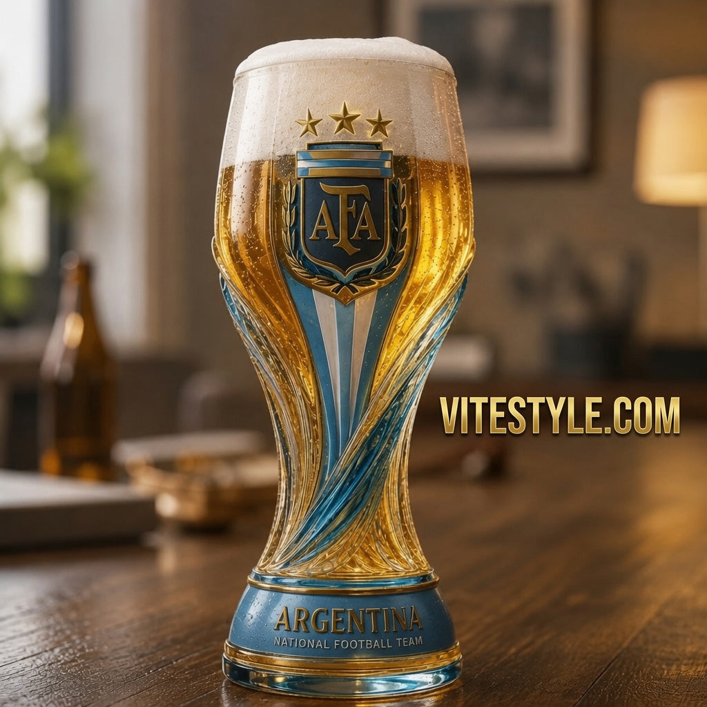 Argentina World Cup Trophy Beer Glass