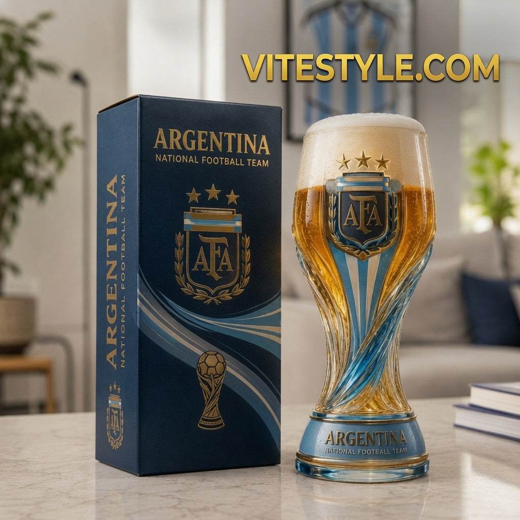 Argentina World Cup Trophy Beer Glass