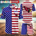Arizona Cardinals American Flag Hawaii Shirt