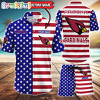 Arizona Cardinals American Flag Hawaii Shirt