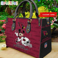 Arizona Cardinals Mickey Leather Bag Custom Name Women Bag