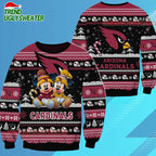 Arizona Cardinals NFL Mickey Minnie Ugly Christmas Sweater