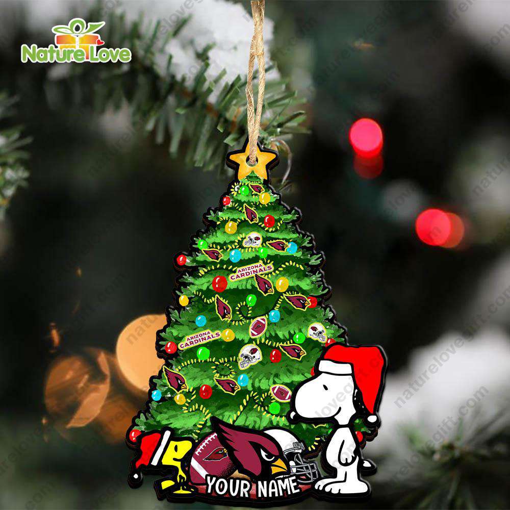 Arizona Cardinals Snoopy Peanuts Custom Christmas Ornament Xmas Tree Decorations