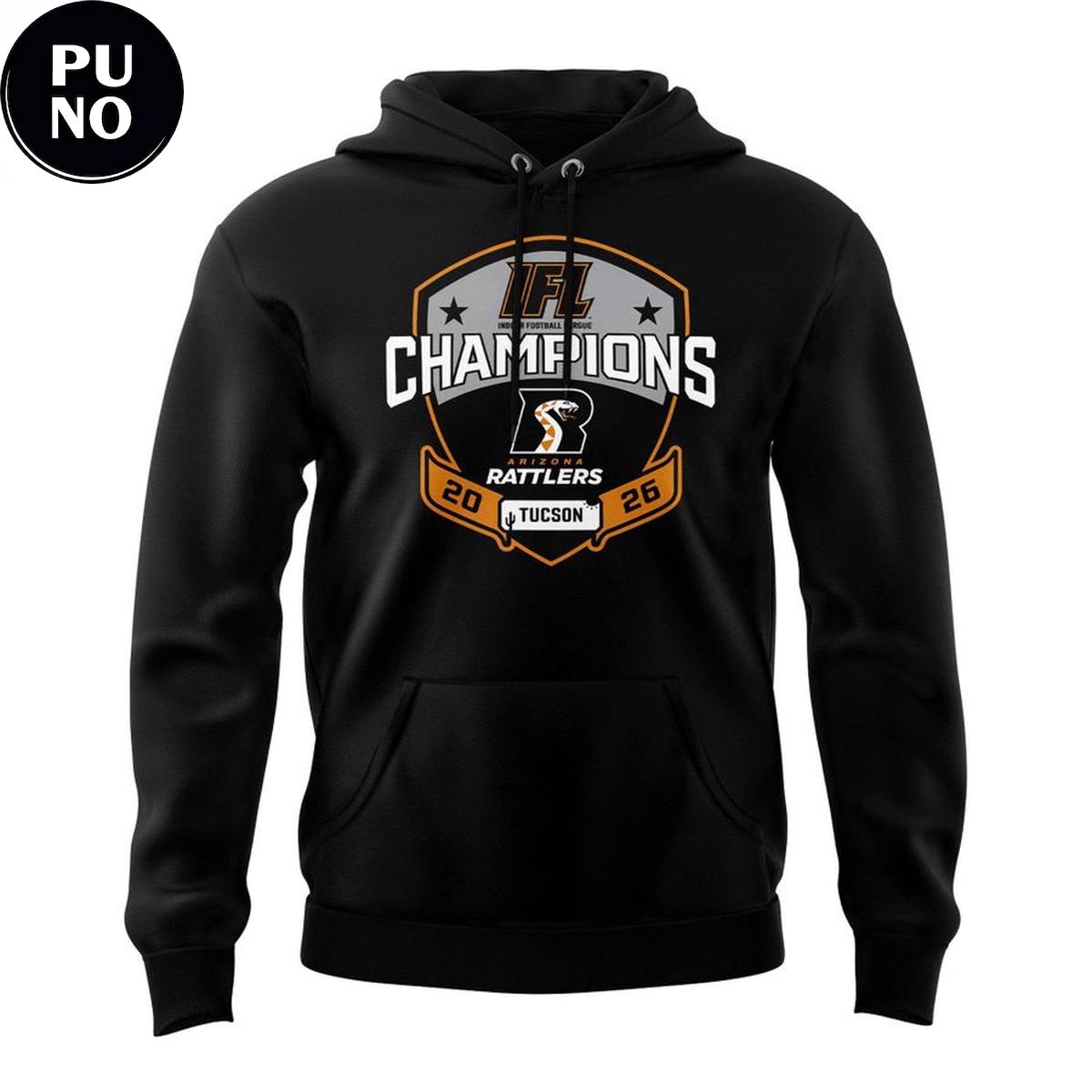 Arizona Rattlers 2026 Indoor Football League National Champions Hoodie T-Shirt