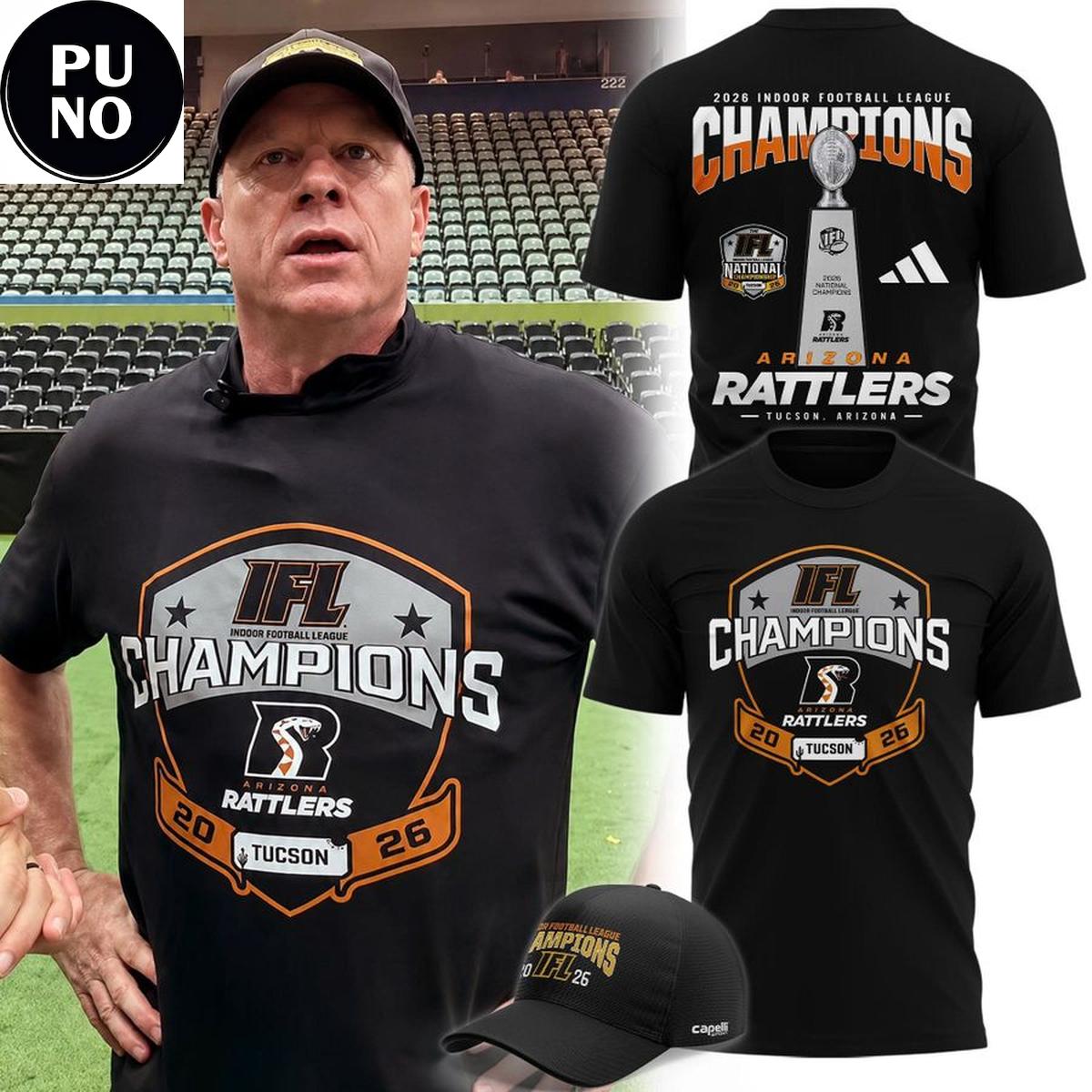Arizona Rattlers 2026 Indoor Football League National Champions Hoodie T-Shirt