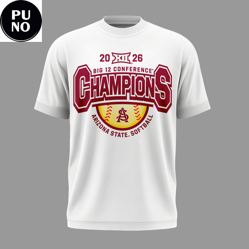 Arizona State Sun Devils Softball Big 12 Tournament Champions 2026 T-Shirt