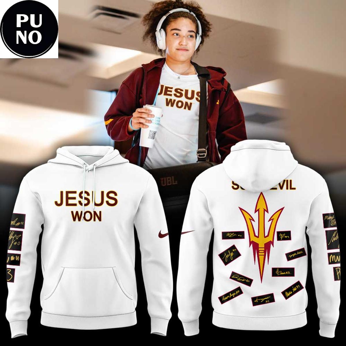 Arizona State Sun Devils Women’s Basketball Jesus Won 2026 Hoodie T-Shirt