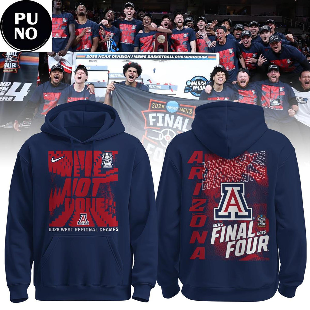 Arizona Wildcats Men’s Basketball 2026 West Regional Champions Hoodie Shirt