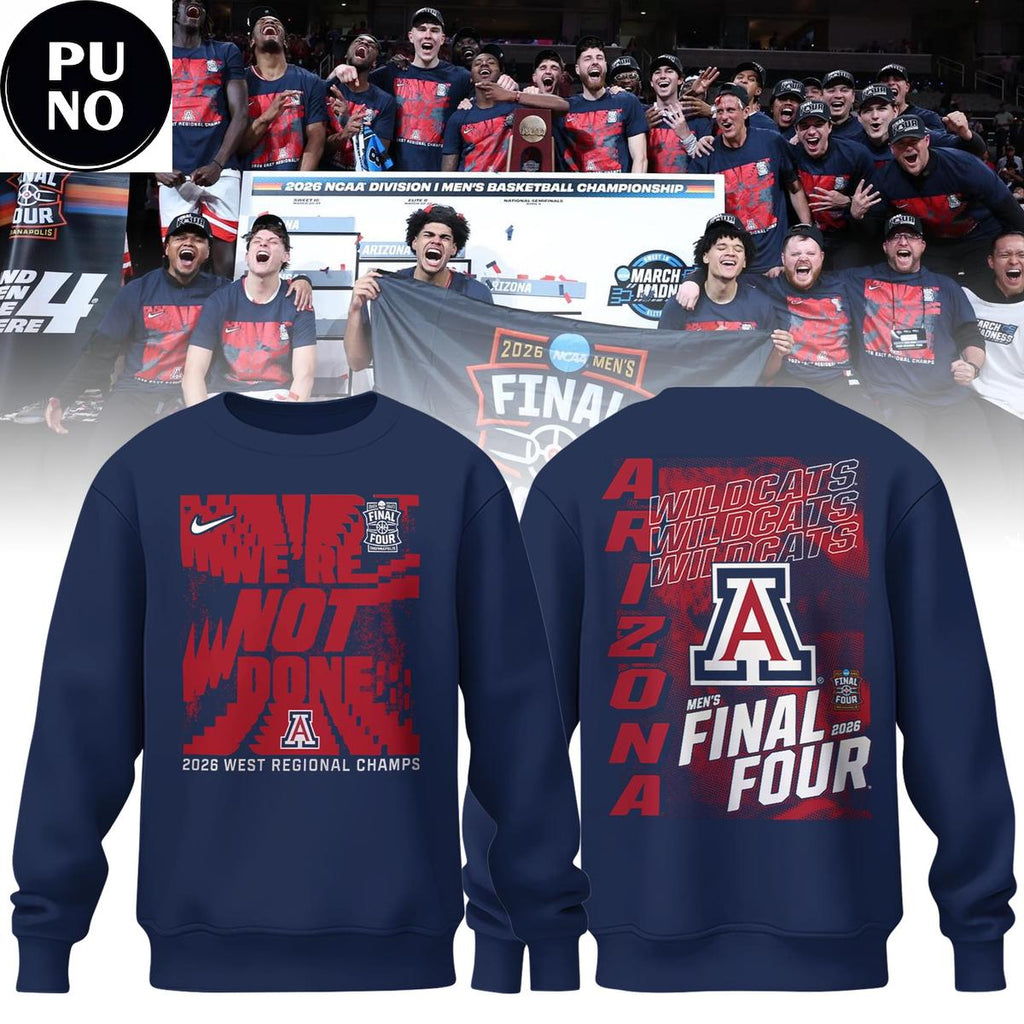 Arizona Wildcats Men’s Basketball 2026 West Regional Champions Hoodie Shirt