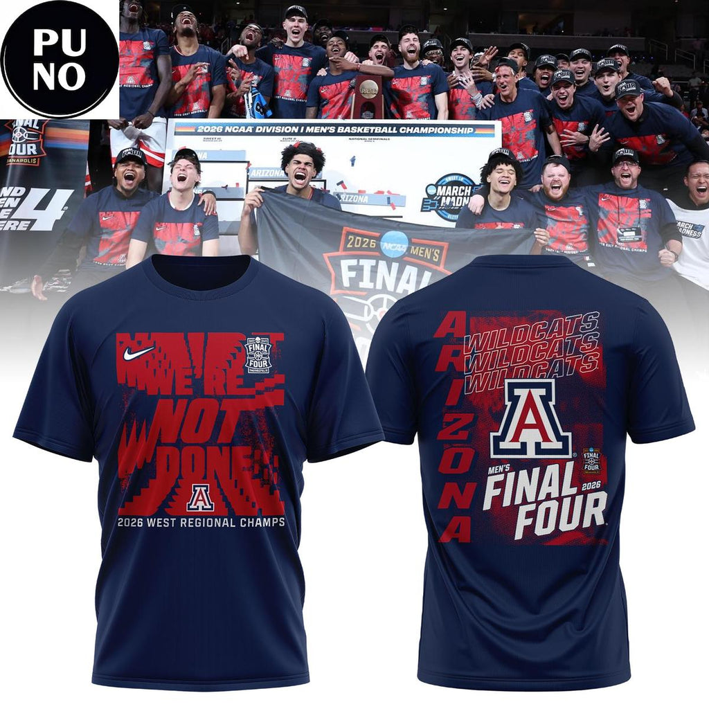Arizona Wildcats Men’s Basketball 2026 West Regional Champions Hoodie Shirt