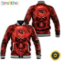 Arizona Cardinals Baseball Jacket Fans Skull
