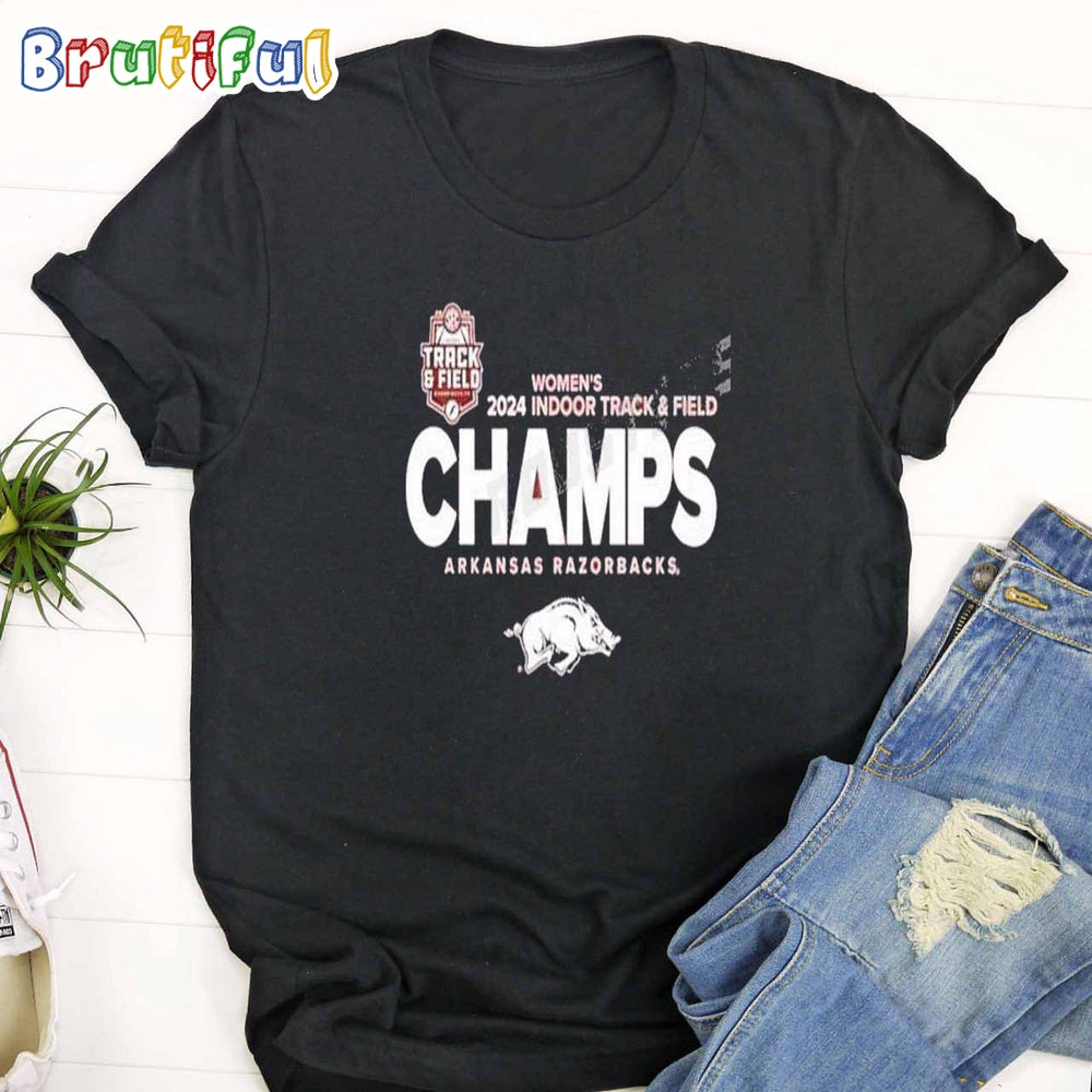 Arkansas Razorbacks 2024 SEC Women’s Indoor Track & Field Champions T-Shirt