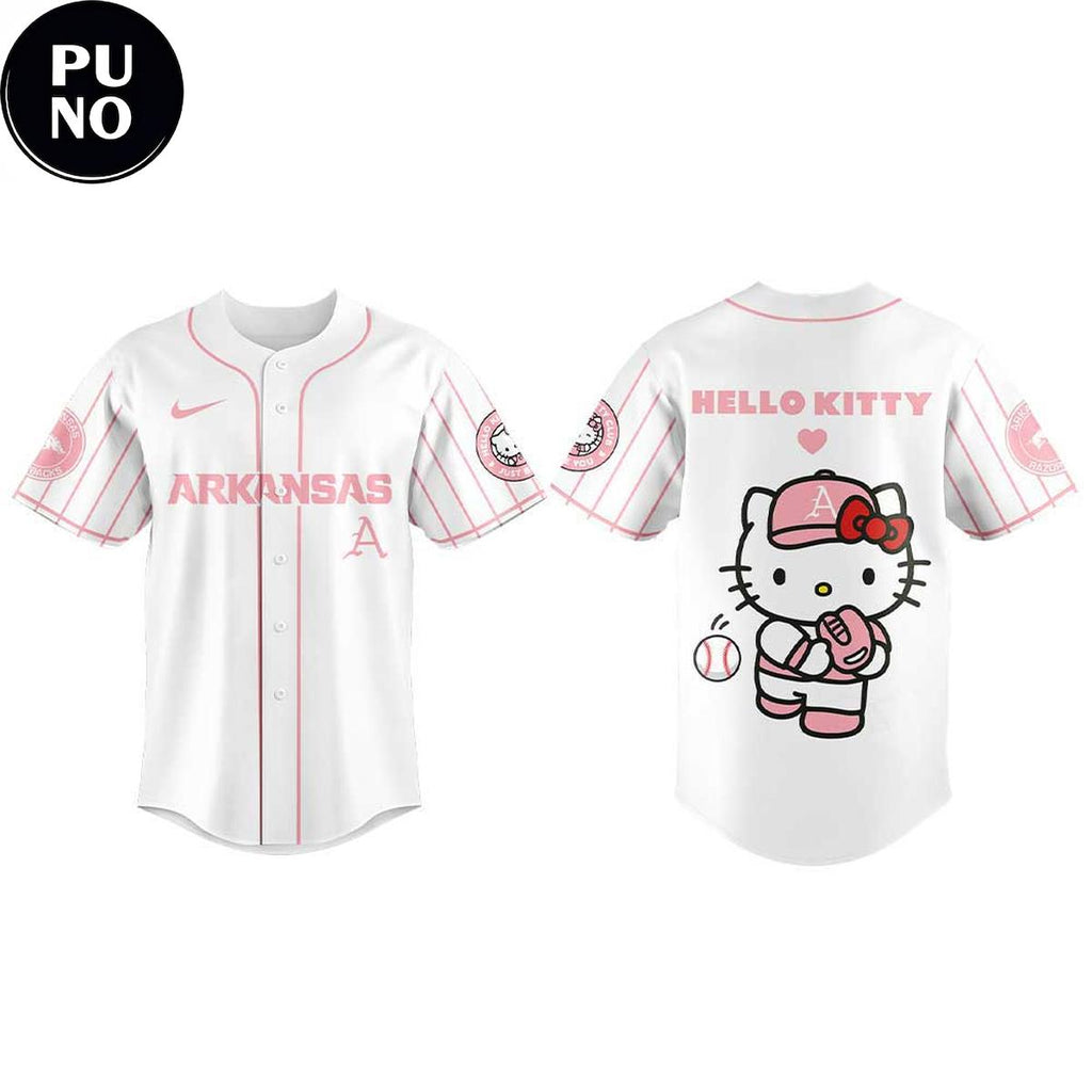 Arkansas Razorbacks Baseball x Hello Kitty Night 2026 Baseball Jersey