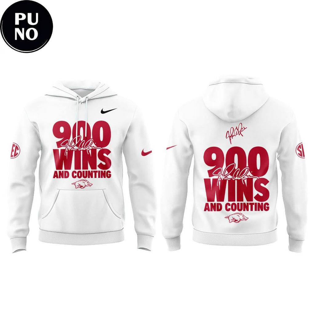 Arkansas Razorbacks Basketball Coach John Calipari 900 Wins and Counting 2026 Hoodie T-Shirt