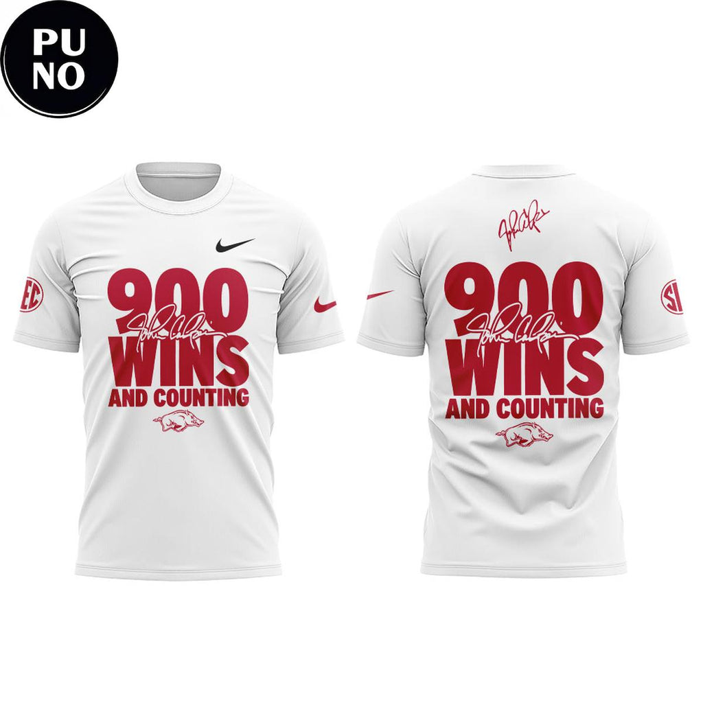 Arkansas Razorbacks Basketball Coach John Calipari 900 Wins and Counting 2026 Hoodie T-Shirt