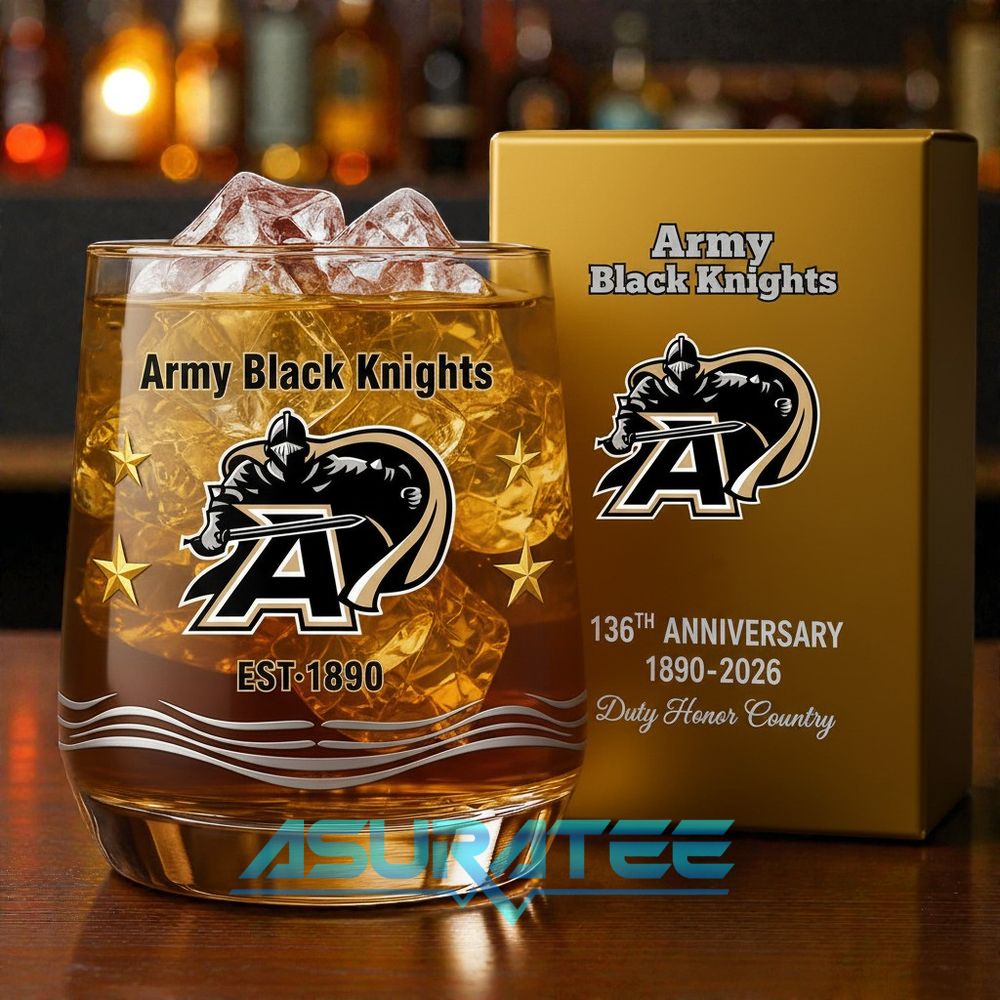 Army Black Knights 136th Anniversary Whiskey Glass